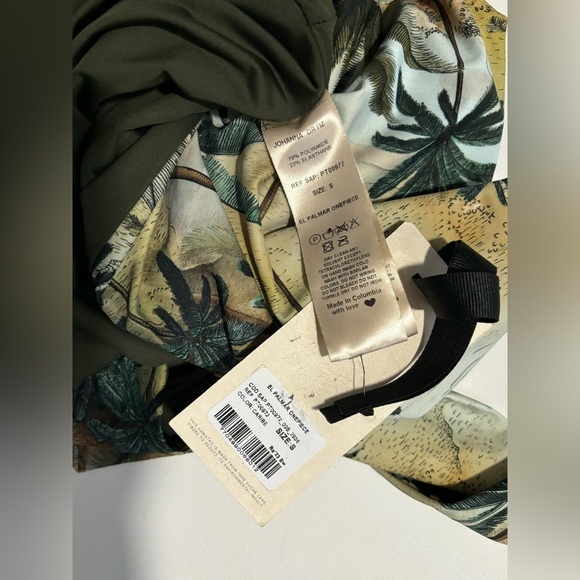 Johanna Ortiz El Palmar Palm Printed Rash Guard One Piece Swimsuit S surf beach - Picture 3 of 8